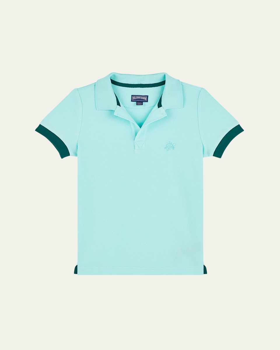 Boy's Organic Cotton Piqué Polo Shirt, Size 2-14